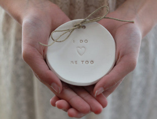 I Do Me Too Wedding ring dish - Ceramics By Orly
 - 1