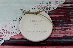 Forever Wedding ring dish with your names - Ceramics By Orly
 - 5