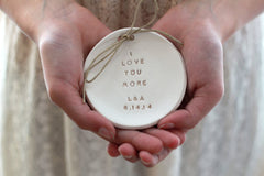 I love you more Wedding ring dish - Ceramics By Orly
 - 4