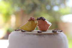 Same sex Love birds Wedding cake topper Personalised cake toppers - Ceramics By Orly
 - 3