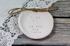 I Do Me Too Wedding ring dish - Ceramics By Orly
 - 4
