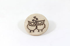 Owls ring - Ceramics By Orly
 - 3