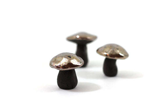Ceramic mushrooms Home decoration Collectibles Miniatures