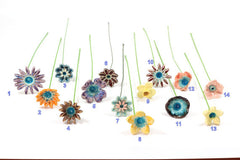 Ceramic Flowers for home decor (set of 5 ) - Ceramics By Orly
 - 3
