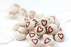 Valentine's Day Heart favor Wedding favors Round heart pebbles Bridesmaids gift Shower gift - Ceramics By Orly
 - 4