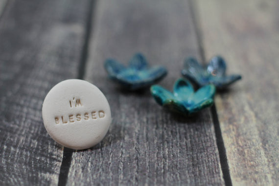 Inspirational ring I'm blessed ring Engraved ring Words ring Personalized jewelry Quote jewelry Gift for her Text ring Text jewelry