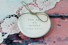 Anniversary gift Ring dish Wedding ring dish - Ring bearer Wedding Ring pillow - Ceramics By Orly
 - 4