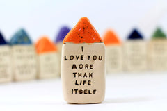 I love you more than life itself Anniversary gift Personalized gift One year anniversary Anniversary gifts for him Anniversary gift for her - Ceramics By Orly
 - 1