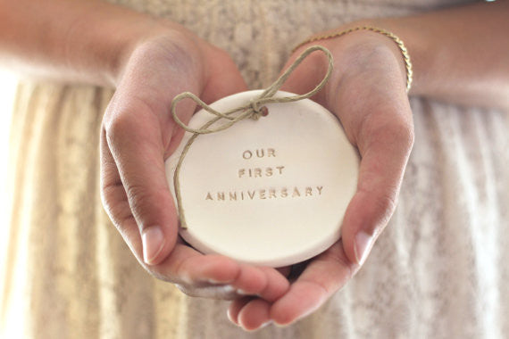 Our first anniversary Anniversary gift Ring dish Ring bearer 1st anniversary gift