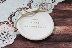 Our first anniversary Anniversary gift Ring dish Ring bearer 1st anniversary gift - Ceramics By Orly
 - 3