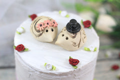 Hedgehog Wedding Hedgehog cake topper Animal Cake Topper Custom cake topper wedding - Ceramics By Orly
 - 5