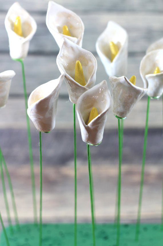 calla lily plant gift Calla lily bouquet Housewarming gift Calla lily flowers centerpiece (set of 5 flowers)