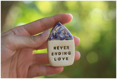 Miniature house Motivational quotes Inspirational quote Life is awesome - Ceramics By Orly
 - 6