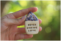 Miniature house Motivational quotes Inspirational quote Smiles & hugs are free - Ceramics By Orly
 - 5