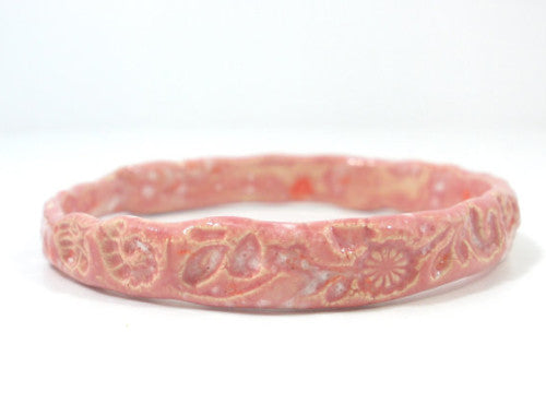 Ceramic jewelry Romantic and stylish rose pink ceramic bracelet