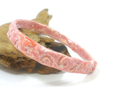 Ceramic jewelry Romantic and stylish rose pink ceramic bracelet - Ceramics By Orly
 - 3