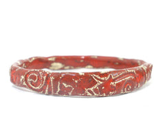 Ceramic jewelry Unique and stylish red and white ceramic bracelet Romantic style fashion jewelry - Ceramics By Orly
 - 4