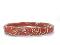 Ceramic jewelry Unique and stylish red and white ceramic bracelet Romantic style fashion jewelry - Ceramics By Orly
 - 3