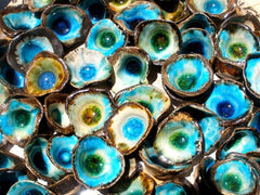 One of a kind turquoise and brown ceramic ring - Ceramics By Orly
 - 2