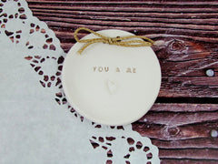 You & Me Wedding ring dish  $28.00 - Ceramics By Orly
 - 2