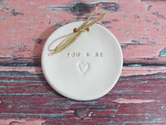 You & Me Wedding ring dish  $28.00 - Ceramics By Orly
 - 5