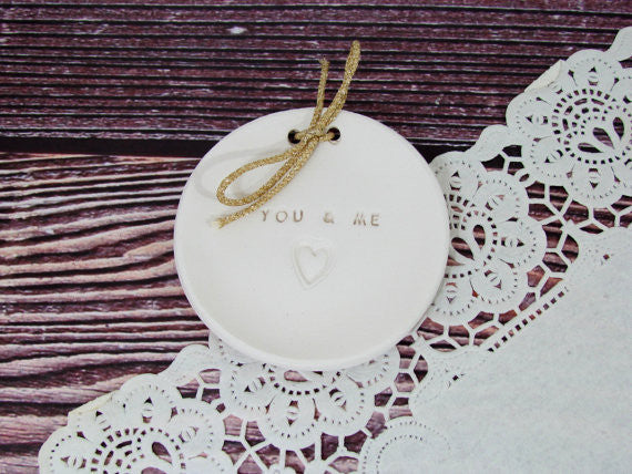 You & Me Wedding ring dish  $28.00 - Ceramics By Orly
 - 1